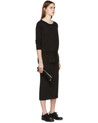 schwarzer Spitze Pullover mit einem Rundhalsausschnitt von Ann Demeulemeester