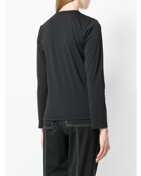 schwarzer Spitze Pullover mit einem Rundhalsausschnitt von Comme des Garcons