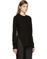 schwarzer Spitzepullover von MCQ