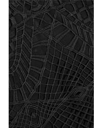 schwarzer Spitzerock mit geometrischem Muster von JONATHAN SIMKHAI