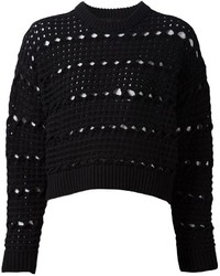 schwarzer Strick kurzer Pullover von Proenza Schouler