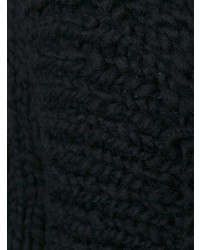 schwarzer Strick Mantel von Yohji Yamamoto Vintage