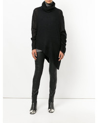 schwarzer Strick Mohair Pullover von Ann Demeulemeester