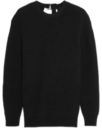 schwarzer Strick Oversize Pullover von Alexander Wang