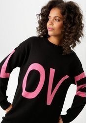 schwarzer Strick Oversize Pullover von Aniston CASUAL