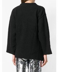 schwarzer Strick Oversize Pullover von Act N°1