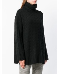 schwarzer Strick Oversize Pullover von Polo Ralph Lauren