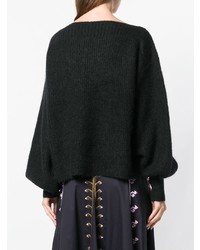 schwarzer Strick Oversize Pullover von Temperley London