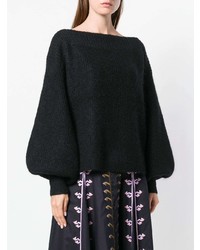 schwarzer Strick Oversize Pullover von Temperley London