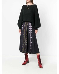 schwarzer Strick Oversize Pullover von Temperley London