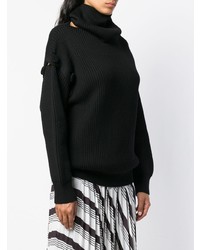 schwarzer Strick Oversize Pullover von Maison Flaneur