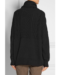 schwarzer Strick Oversize Pullover von The Row