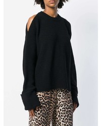 schwarzer Strick Oversize Pullover von Stella McCartney