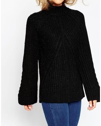 schwarzer Strick Oversize Pullover von Asos