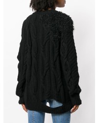 schwarzer Strick Oversize Pullover von Almaz