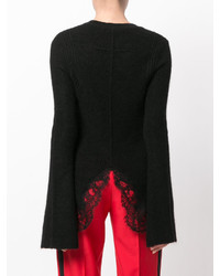 schwarzer Strick Oversize Pullover von Givenchy