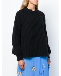 schwarzer Strick Oversize Pullover von Hache