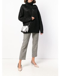 schwarzer Strick Oversize Pullover von Miu Miu