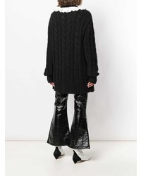 schwarzer Strick Oversize Pullover von Philosophy di Lorenzo Serafini