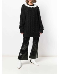 schwarzer Strick Oversize Pullover von Philosophy di Lorenzo Serafini