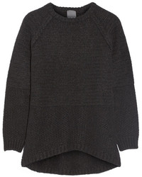 schwarzer Strick Oversize Pullover von Lot 78