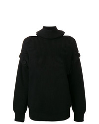 schwarzer Strick Oversize Pullover von Maison Flaneur