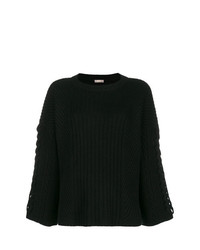 schwarzer Strick Oversize Pullover von N.Peal