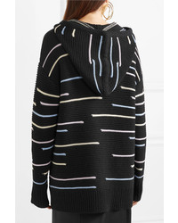 schwarzer Strick Oversize Pullover von Victor Glemaud