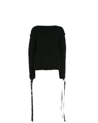 schwarzer Strick Oversize Pullover von Paskal