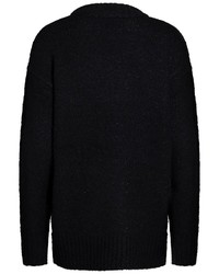 schwarzer Strick Oversize Pullover von Pieces