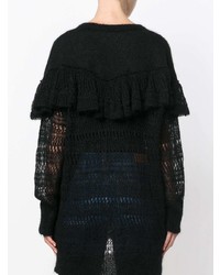 schwarzer Strick Oversize Pullover von Stella McCartney