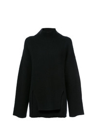 schwarzer Strick Oversize Pullover von Sally Lapointe