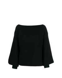 schwarzer Strick Oversize Pullover von Temperley London