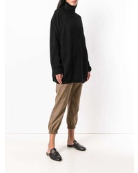 schwarzer Strick Oversize Pullover von Twin-Set