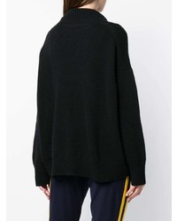 schwarzer Strick Oversize Pullover von Ermanno Scervino