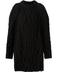 schwarzer Strick Oversize Pullover von Vera Wang