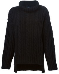 schwarzer Strick Oversize Pullover von Viktor & Rolf