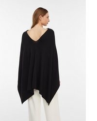 schwarzer Strick Poncho von Comma