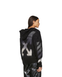 schwarzer Strick Pullover mit einem Kapuze von Off-White