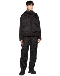 schwarzer Strick Pullover mit einem Kapuze von Engineered Garments