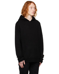 schwarzer Strick Pullover mit einem Kapuze von FREI-MUT