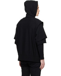 schwarzer Strick Pullover mit einem Kapuze von Undercover