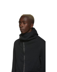 schwarzer Strick Pullover mit einem Kapuze von Boris Bidjan Saberi