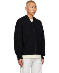 schwarzer Strick Pullover mit einem Kapuze von Calvin Klein
