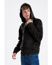 schwarzer Strick Pullover mit einem Kapuze von BLEND