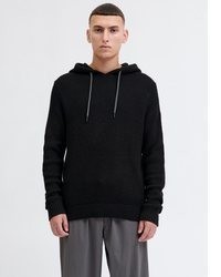 schwarzer Strick Pullover mit einem Kapuze von Jack & Jones