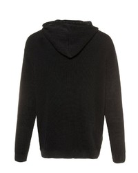 schwarzer Strick Pullover mit einem Kapuze von JP1880