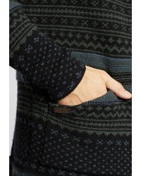 schwarzer Strick Pullover mit einem Kapuze von khujo