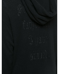 schwarzer Strick Pullover mit einem Kapuze von RtA