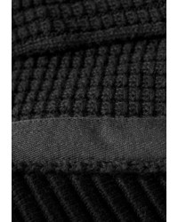 schwarzer Strick Pullover mit einem Kapuze von Musterbrand